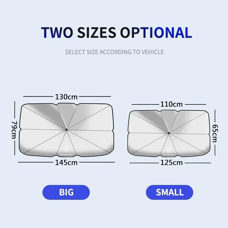 XHWHJ1 For AMG Car For Mercedes Benz AMG Auto Front Window Sun Visor UV Protection Accessories For Mercedes Benz C180 C200 C260 C300 W1