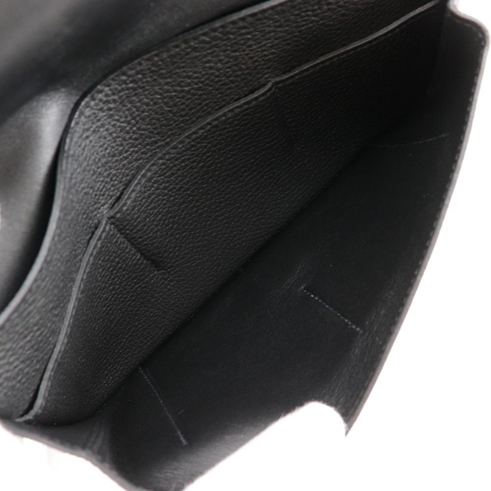 HERMES Dogon GM Purse black/SilverHardware Togo unisex Used