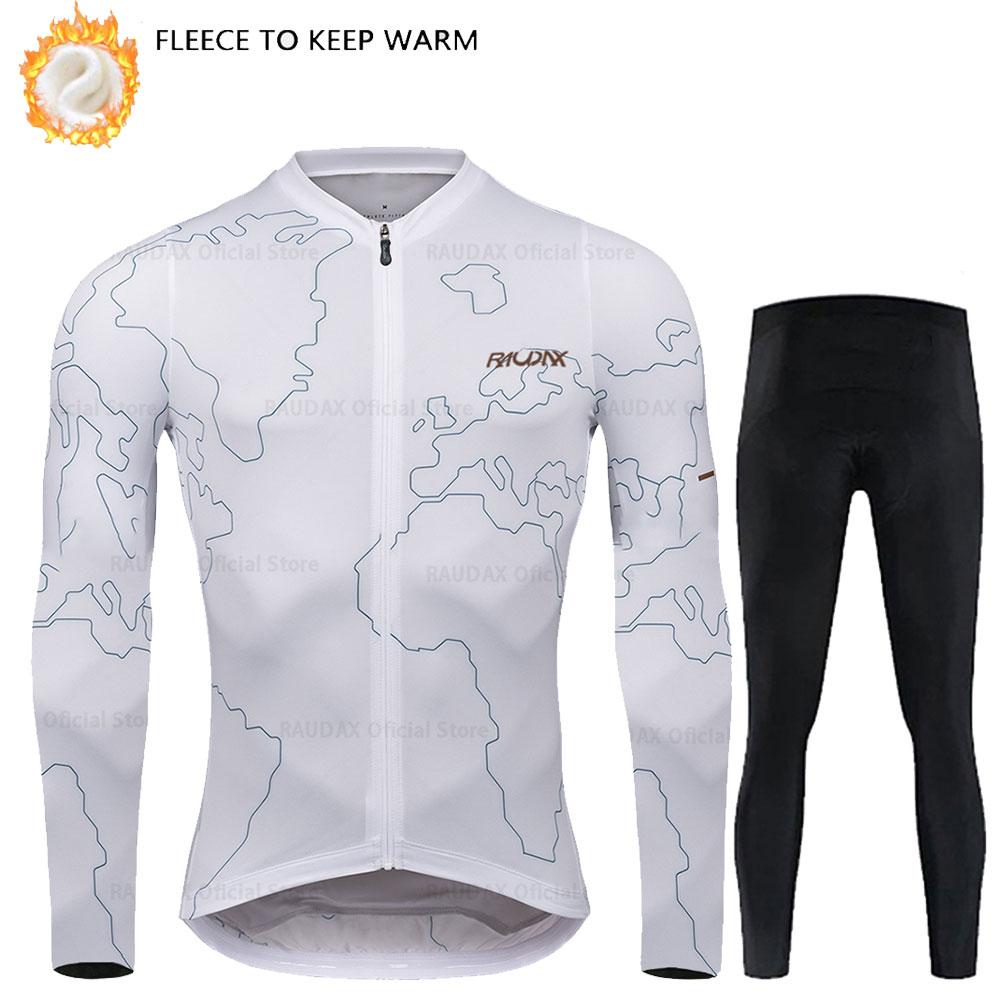 Winter Thermal Fleece Cycling Jersey Top MTB Bike Outdoor Men's Road Bicycle Clothing Long Sleeves Shirt Uniform