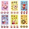 6 Photos/package Christmas Celebration Decoration Face Swap Parent-child Interaction DIY Santa Claus Wreath Puzzle
