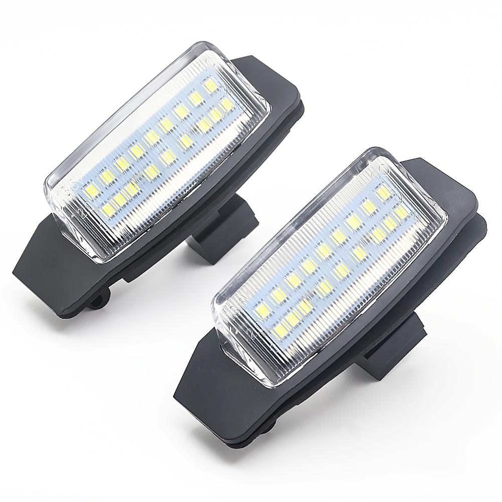 Car LED Number License Plate Lights Lamps For Mitsubishi OUTLANDER XL(CW) 2006-2012 For Lancer Sportback 2008~2012