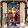 Door Hanging Christmas Door Banner Background Atmosphere Arrangement Christmas Tree Banner Holiday Props Old Man Snowman