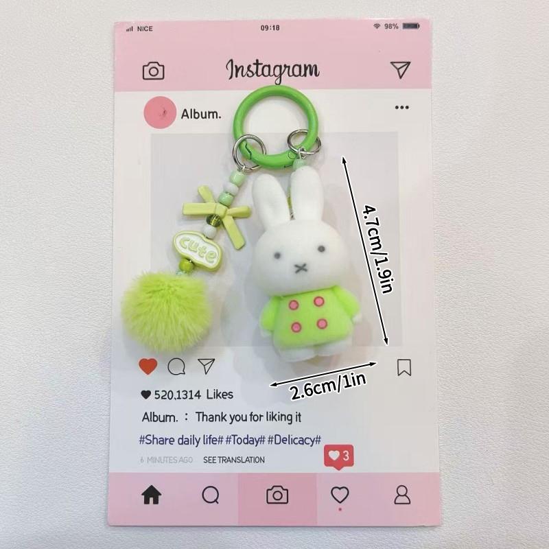 Portachiavi Miffy per Borse Portachiavi Miffy Portachiavi Floccati Accessori Giocattoli Miffy Carini Regalo per la Festa dei Bambini