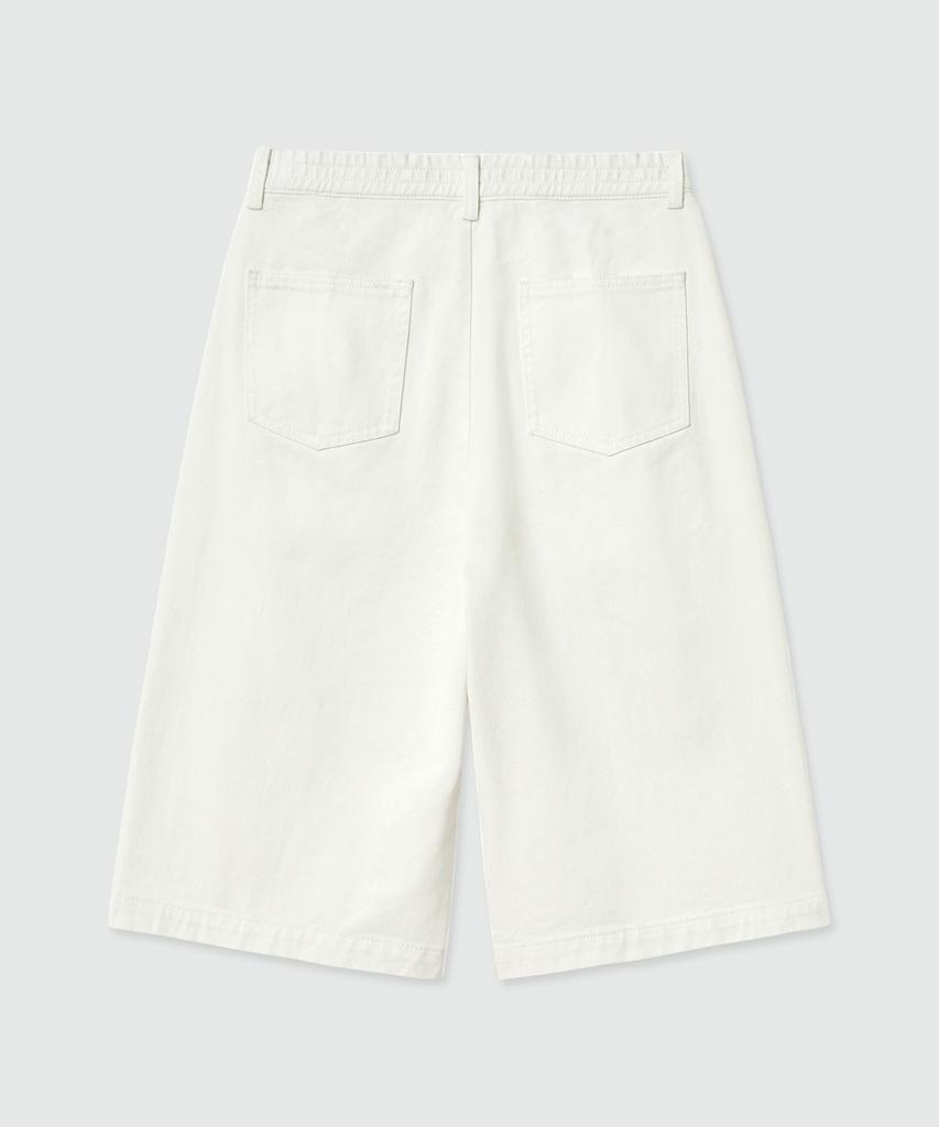 DECET Cotton 2Pleats Shorts Dcpt041Ivory