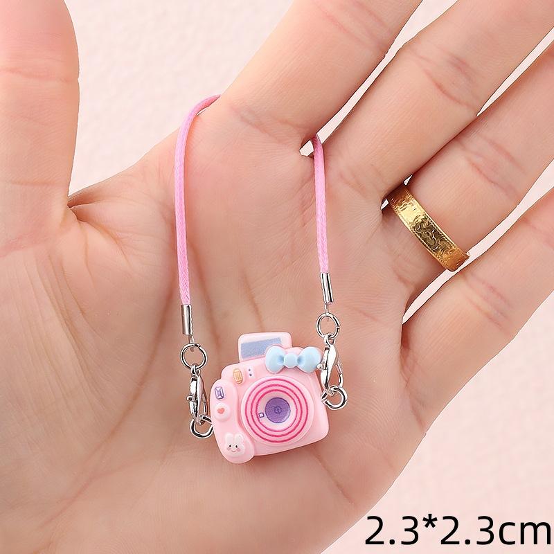 1/6pcs Mini DIY Camera Dress Up Plush Toy for Labubu 17cm Doll Accessories Dollhouse Hanging Neck Accessories Dollhouse Pendant