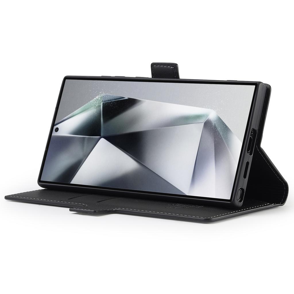 LC.IMEEKE L1 Series for Samsung Galaxy S23 Ultra Case PU Leather Wallet Stand Protective Phone Cover