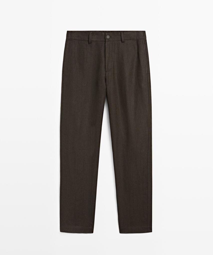 Masimodutti 100% Linen Elastic Pants