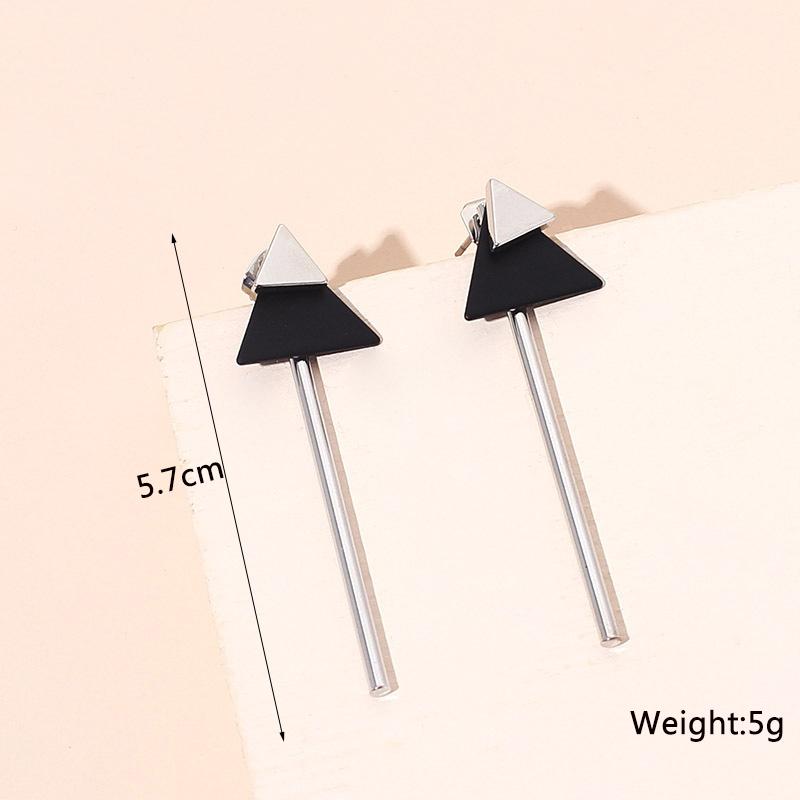 New Fashion Triangle Earrings for Women Colorful Enamel Korean New Imitation Pearl Dangle Earrings Unusual Boho Party Gifts