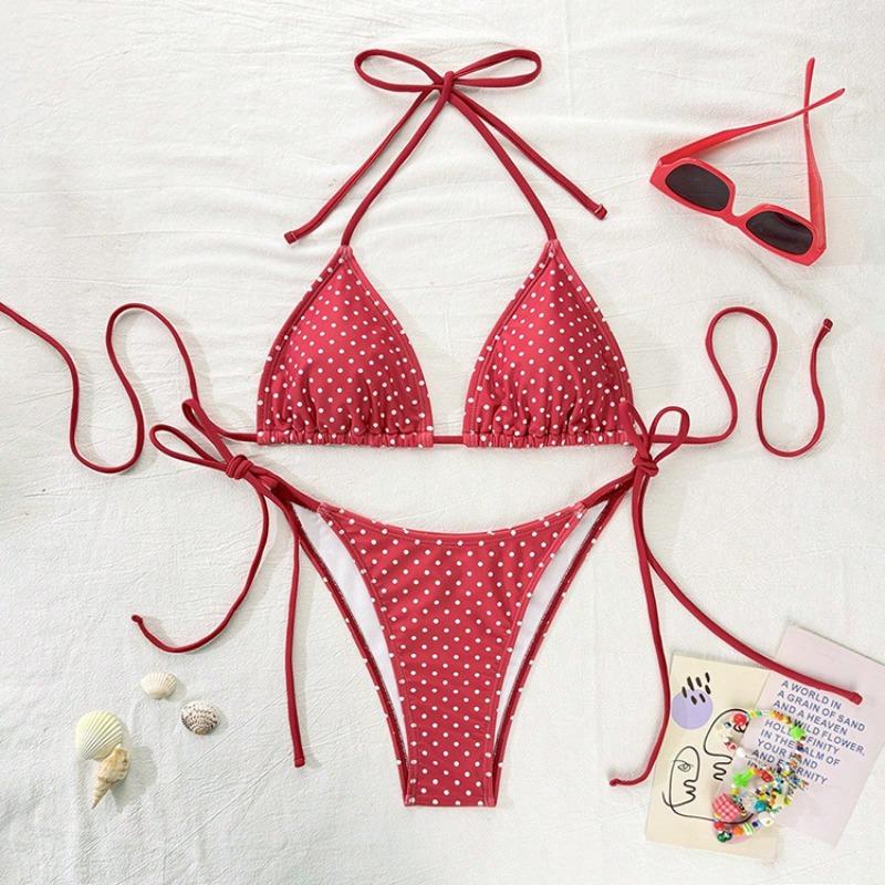 2026 Nowy Sznurowany Rozcięty Kostium Kąpielowy Damski Seksowne Bikini Gorące Źródło Plaża Kostium Kąpielowy Bikini