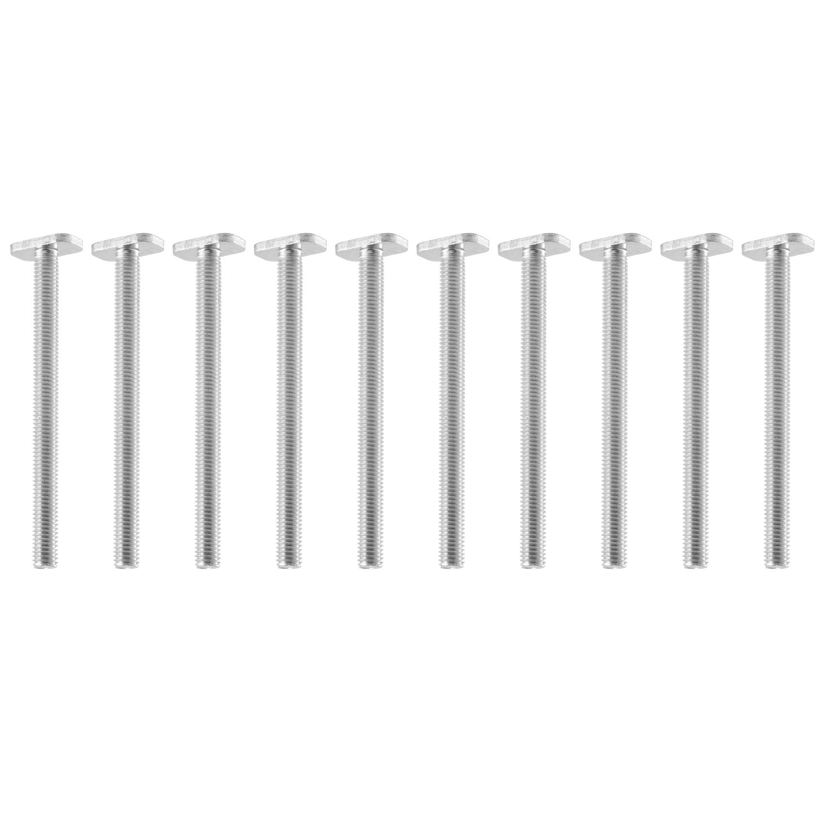 M-Modern-10 шт. M8x100 мм Т-образный болт скользящий для 30-й серии направляющей для стусла Т-образный паз Инструмент для деревообработки серебряный