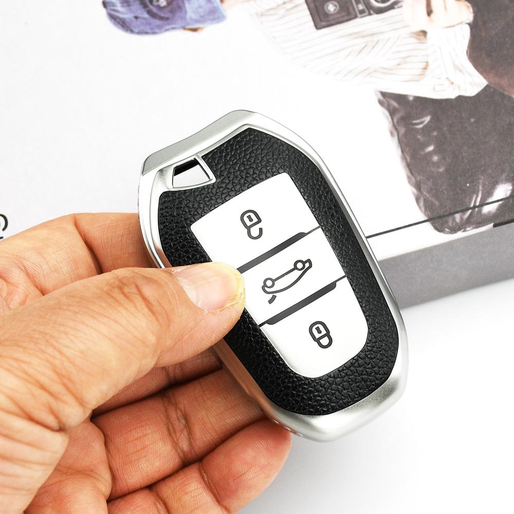 Leather TPU Car Key Case Cover Holder for Citroen Shell Fob Keyless For Peugeot GT-Line 307 308 407 408 508 607 206 207 208 301