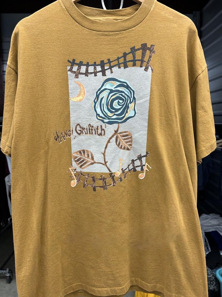 Хлопковая футболка унисекс с коротким рукавом для концерта Нэнси Гриффит Золотая MC071 Футболка унисекс XXXL