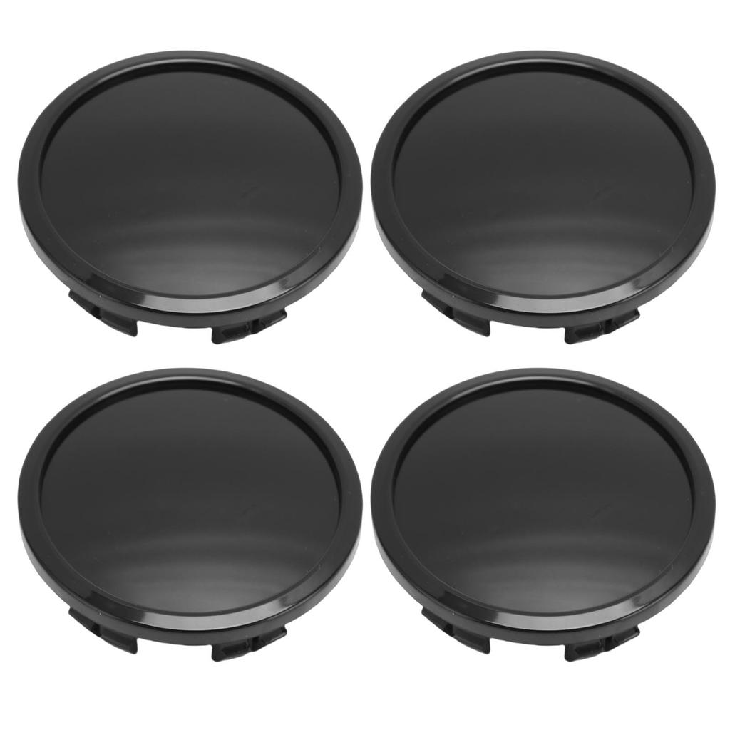 4PCS Wheel Center Caps 75mm Outer Diameter Scratch and Rain Proof Excellent Sealing for Vehicles Black