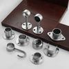 1Pcs Stainless Steel Pipe Bracket 19/22/25mm Half/All Pass Wardrobe Rail Support Flange Ceiling Fixed Clamps