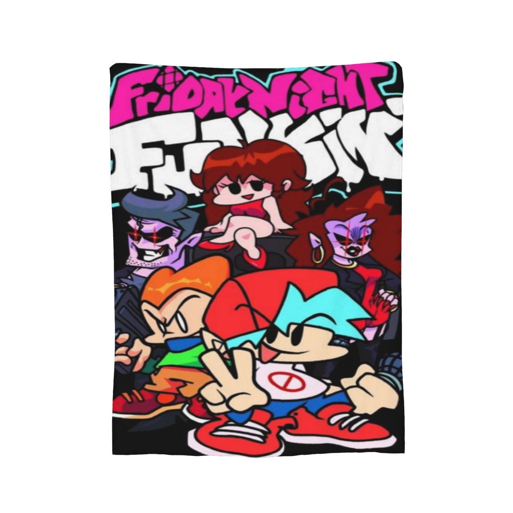 Funny Friday Night Funkin Blankets Super Soft Flannel Relax Throw Blankets Machine Washable