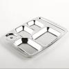 Stainless Steel School Cafeteria Divided Tray