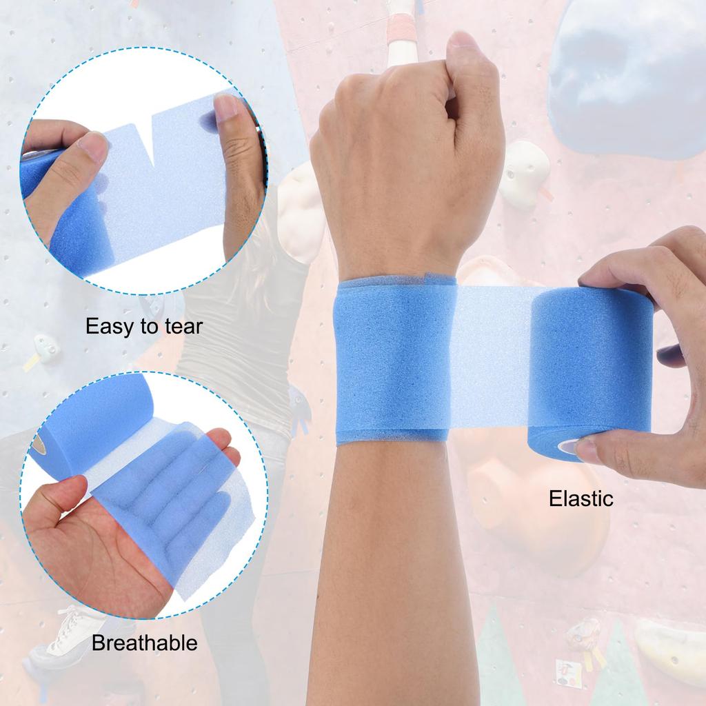 PATIKIL Foam Athletic X 30 4 for and White Pre-Wrap Tape, 2.75" Yards, Rolls, Non-Adhesive Pre-Wrap Headbands, Hair, Soccer, Sports, Wrist, Elbow,