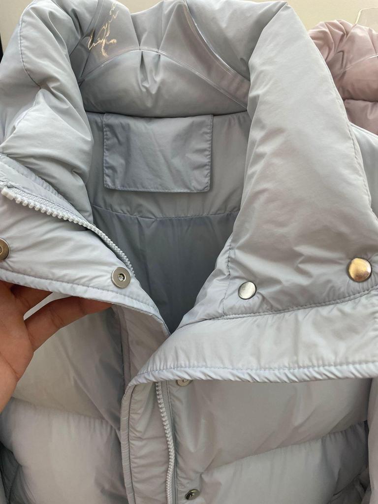 2025 Women's Petite Thickened White Duck Down Jacket - Short Stand-Up Collar