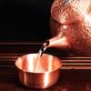 Vintage Small Size Copper Coffee Pot,Hammer Texture Weave Handle 300 Ml Heat Resistant Filter Water Kettle,Handcrafted Teapot