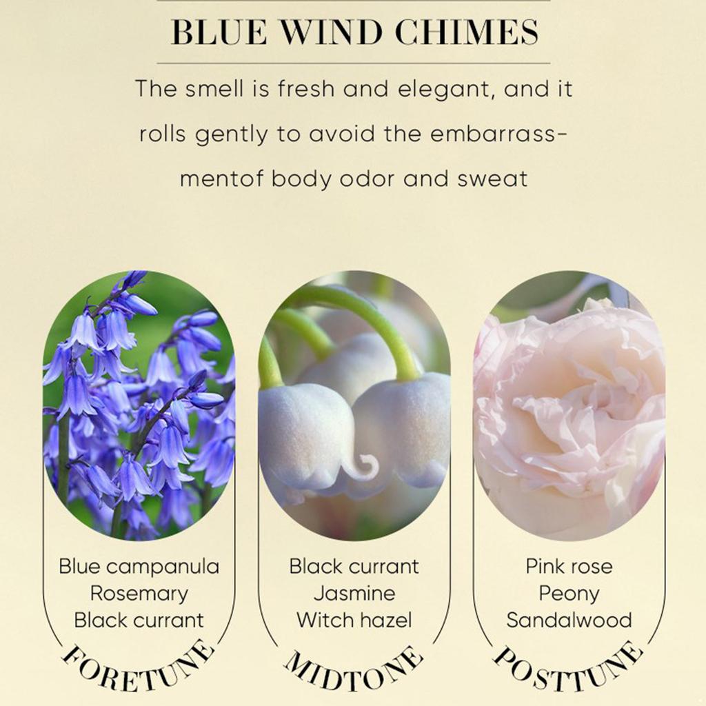 Damen Lang Anhaltendes Roll-On Deodorant, Alkoholfrei & Schnell Trocknend, Frischer Duft Anti-Schweiß, Tragbare Erfrischende Parfüm-Alternative