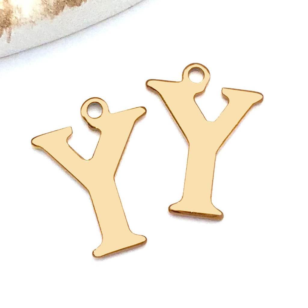 Stainless Steel Alphabet Pendant Jewelry Accessories for DIY Necklaces, Bracelets & Earrings