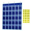 Hanging Jewelry & Cell Phone Organizer Bag with 30 Transparent Pockets - Behind-the-Door Storage Solution