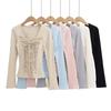 2025 Stylish Crisscross Tie-Up Long Sleeve Slim Fit Shirt for Women
