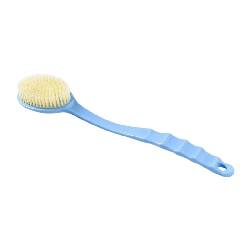 

Bath Brush Ergonomic Body Scrubber Plastic Handle Skin Massager For Effective Bathing Routine синій
