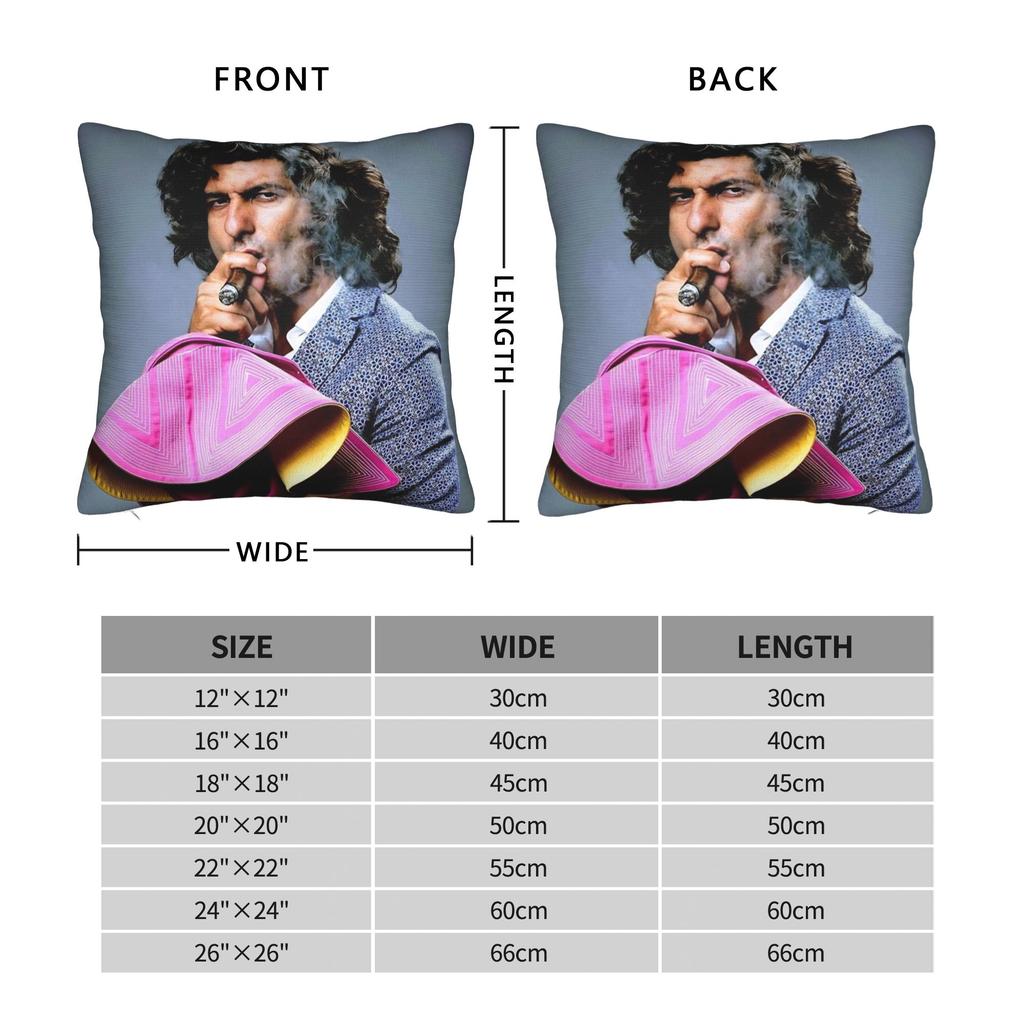 Morante De La Puebla 2026 Matador Square Pillow Covers Polyester Bed Car Cushion Cover Funny Decor Pillowcase 45*45