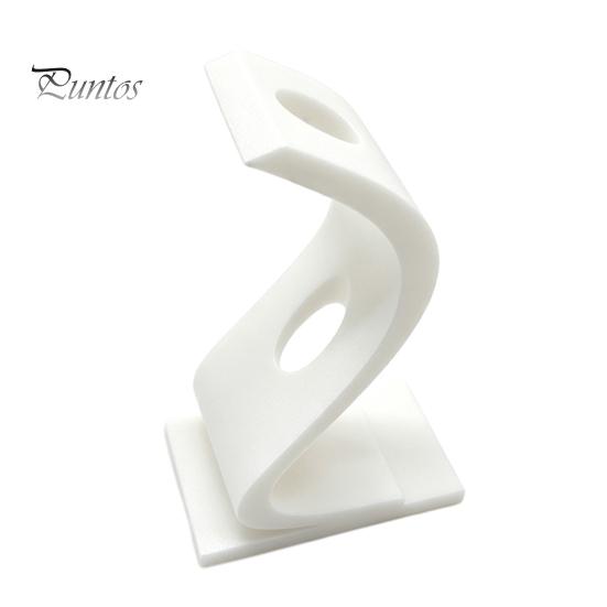 Handmade Carved Decor 3D Printed Curved Flower Arrangement Stand, Minimalist Holder Ornament, Bedroom Desk Accessory Creative Artistic Table