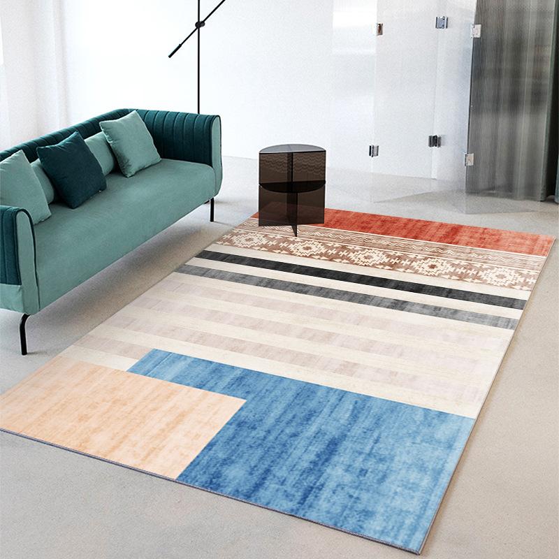 Nordic Light Luxury Carpet Fully Covered Living Room Sofa Carpet Tea Table Mat Bedroom Thickened Splicing Carpet