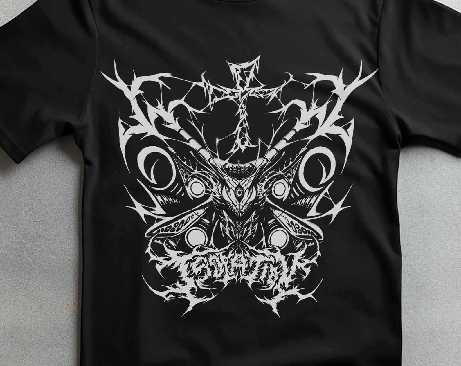 Gothic Moth T-Shirt | Unisex Punk Alt Clothing 4XL