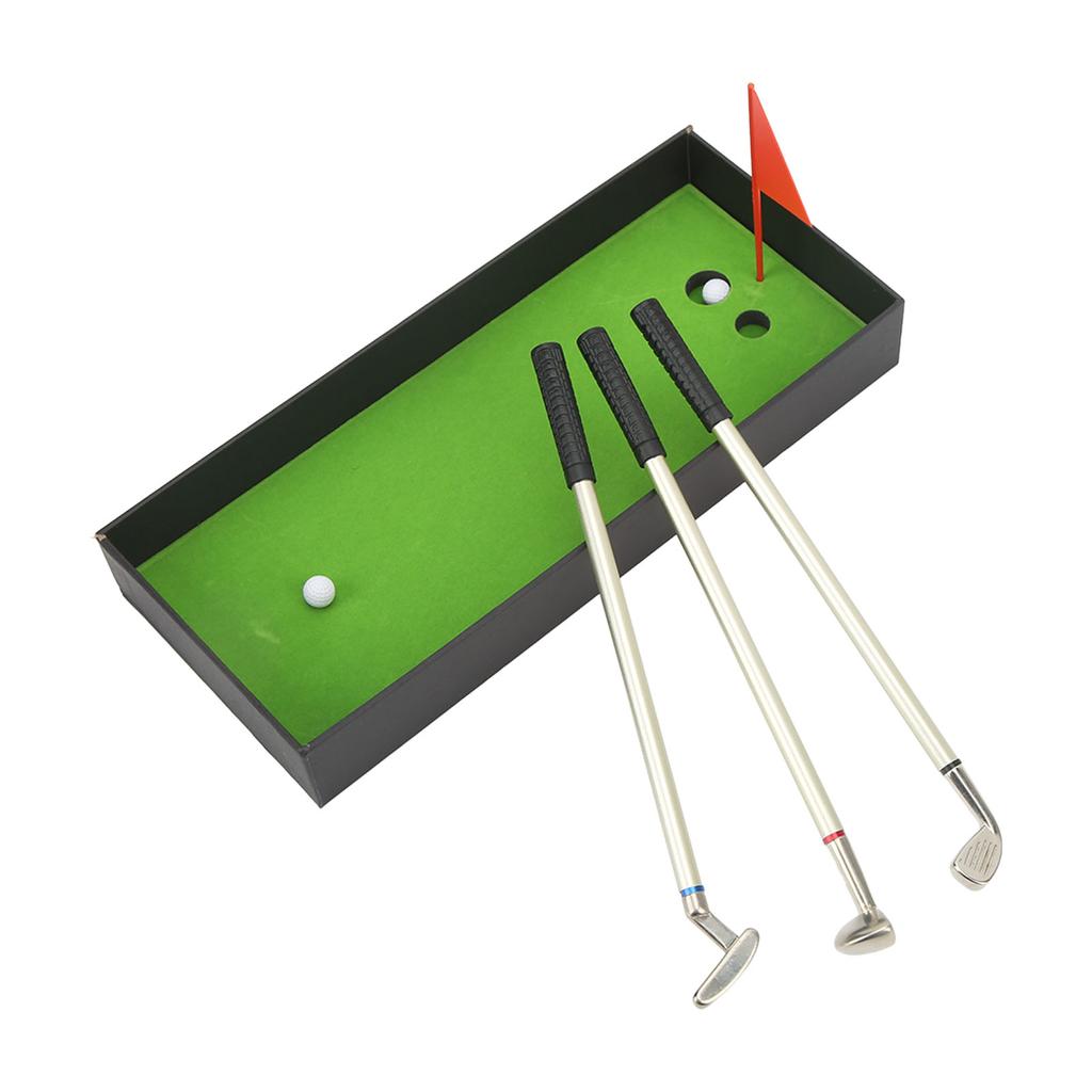 Set Regalo Penna da Golf Inclusa Mini Penna a Sfera con Bandierina Scatola Portaoggetti per Appassionati di Golf