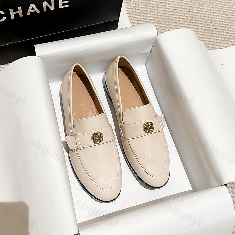 Fashion Women British Style 2025 Spring New Single Shoes Versatile Flat Bottomed Comfortable Fashion Daily Work Thick Heel Casual Pumps