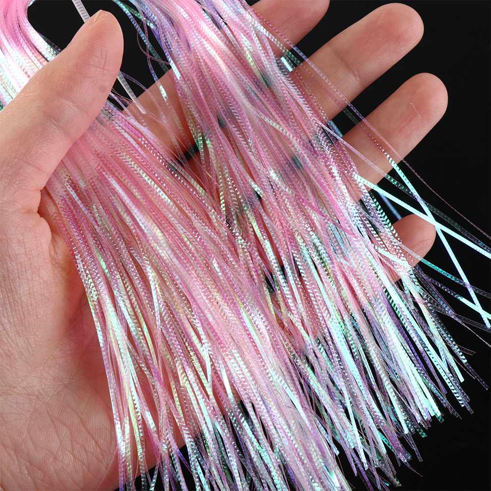 Simulates Tying Flash Tinsel Fish Scale Gliss Glow Strands Corrugated Flash Strands  Saltwater