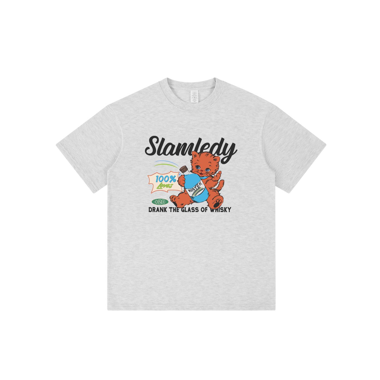 

Retro Cartoon Short Sleeve Crew Neck T-shirt - Unisex Casual Summer Top L