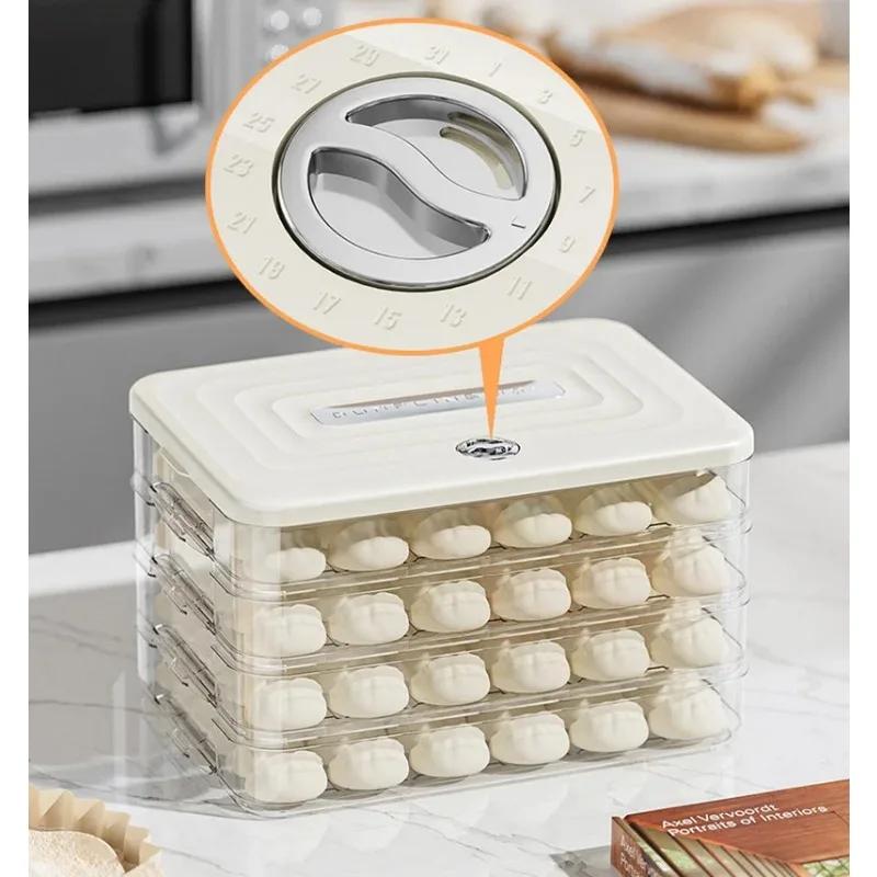 Multi-Layer Dumplin Box Freezing Storage Box Refrigerator Frozen Dumpling Wonton Boxes Fresh-Keeping Box Kitchen Accessories