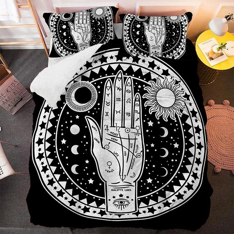 Black Cat Moon Duvet Cover Set Gothic 3D Print Luxury Queen King Single Comforter Bedding Set Home Textile Decor Cartoon Fantasy