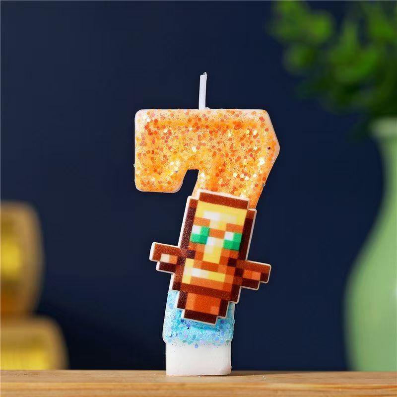 Number Candle 0-9 Birthday Cake Candle Decorative Candle for Baking Party Supplies Kids Birthday Cake Decoration