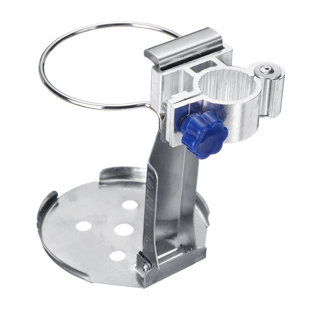 1pc Stainless Steel Folding Cup Drink Holder Adjustable Bottle Stand For Boat Truck Silver Rust-proof Corrosion-resistant