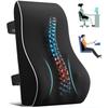 Memory Foam Lumbar Support Cushion - Large Backrest for Car & Office