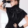 Fashion Spread Lapel Detachable Layered Gothic Collar European Design For Dresses Blouses Effortless Tie