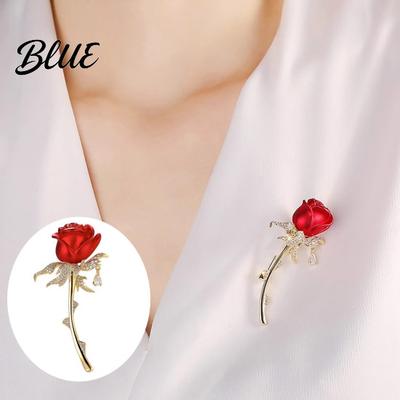 Lapel Pin For Suits Rose Brooch 3D Design Multi-Functional Safety