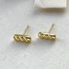 Mini Croissant Stud Earrings For Women Cute Bread Earrings Classic Fine Jewelry Gift