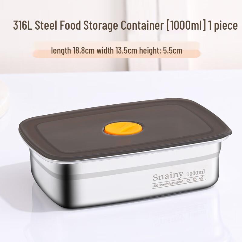 316 Stainless Steel Food Storage Container with Handle