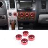 Car Air Condition Knob Audio Volume Control Button Circle Decoration Trim Ring Cover For Toyota Tundra 2007-2013 Accessories
