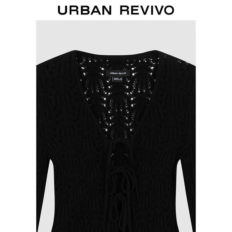 UR Women's Beaded Tie-Front Knit Cardigan