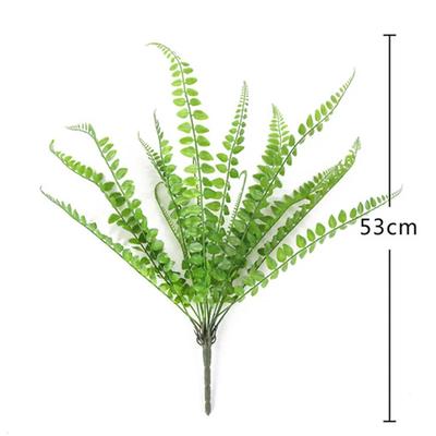Artificial Ferns Plants for Office Decoration By Simulating Loose Tail Mallow Large Iron Tree Leaves Plastic Green Plant Florist