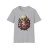 Skull and Roses Unisex T Shirt, Gothic Tee, Dark Floral Shirt, Punk Rock
