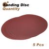 Uxcell Sanding 180 Grit Aluminum Oxide Hook and Loop Round Sander Paper for Sanding Auto Car and Metal 5-Piece 12-Inch Discs, Stick-Back Sandpaper,